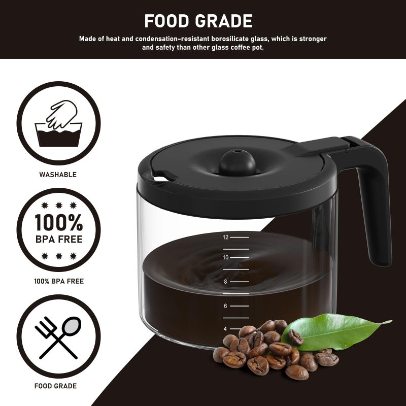 Colidier 12-Cup Coffee Pot Replacement Compatible with Keurig 5000 K-Duo Essentials & K-Duo Essentials Hot & Cold Brewer Models (NOT Fit K-DUO 5100 Single Server Model) - Image 4